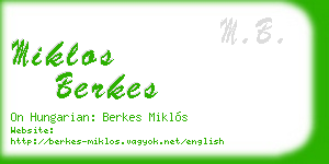 miklos berkes business card